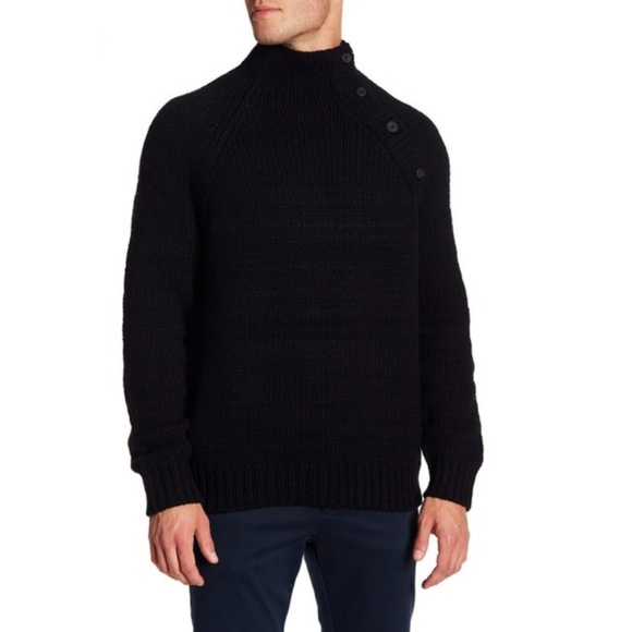Vince Other - Vince Button Neck Wool Blend Navy Knit Sweater M